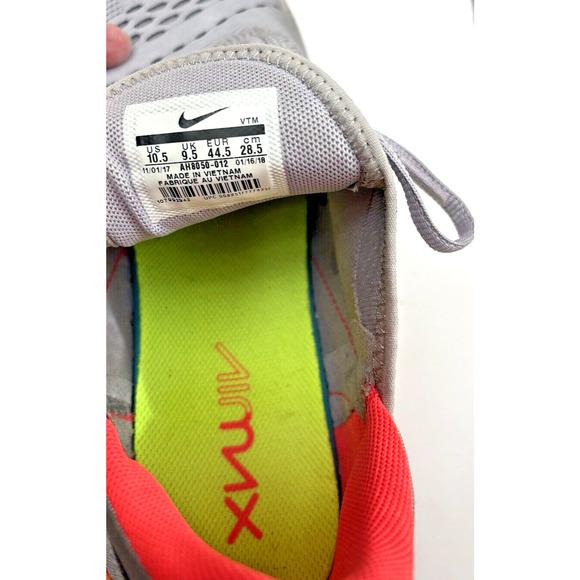 Nike Air Max 270 Grey Volt Orange Mens SZ 10.5 Neon Lime Swish main image 10